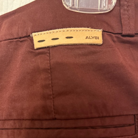 Alysi Bordeaux Pants size 26 in burgundy Made in Italy - Picture 9 of 11